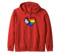 Proud LGBTQ Ally Rainbow Equality Heart Flag Kapuzenjacke