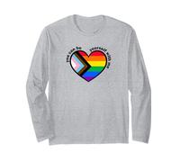 Proud LGBTQ Ally Rainbow Equality Heart Flag Langarmshirt