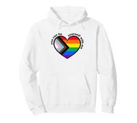 Proud LGBTQ Ally Rainbow Equality Heart Flag Pullover Hoodie
