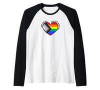 Proud LGBTQ Ally Rainbow Equality Heart Flag Raglan