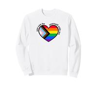 Proud LGBTQ Ally Rainbow Equality Heart Flag Sweatshirt