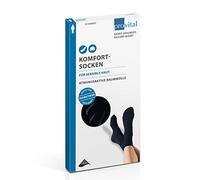 provital Damen Komfort-Socken Strümpfe für besonders sensible Füße OekoTex Lycra-Faser perfekte Passform, Farben:black, Size:39-42