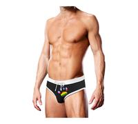 Prowler Badeslip schwarz mit bunten Prowler Tatzenlogo S
