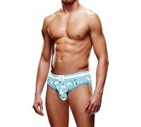 Prowler - Blauer Winter-Tier-Slip, mit weißem und blauem Bund mit dem Pfoten-Logo - Pinguine & Polarbears, blau, XS-XXL