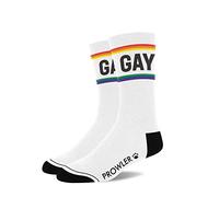 Prowler Socken Schwulensocken – Pride Crew mit Paw-Logo, Baumwollmischung, Weiß Einheitsgröße 39-45