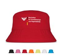 Prozente Momente Bierinstitut - Fischerhut - Lustiger Fischerhut - Der perfekte Sonnenhut für Herren & Damen - Ideal als Malle-Outfit, Party-Accessoire & Festival-Eimerhut für den Strand|Rot