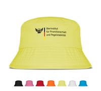 Prozente Momente Bierinstitut - Fischerhut - Lustiger Fischerhut - Der perfekte Sonnenhut für Herren & Damen - Ideal als Malle-Outfit, Party-Accessoire & Festival-Eimerhut für den Strand|Gelb