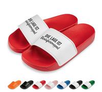 Prozente Momente Die Lage ist besäufniserregend Badelatschen | Slipper | Schlappen | Hausschuhe | Pantoletten | Unisex | Malle | Party | rutschfest | Rot | Größe 41