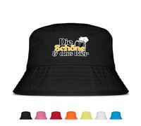 Prozente Momente Die Schöne und das Bier - Fischerhut | Anglerhut | Sonnenhut | Sommer | Malle | lustige Sprüche | OneSize | Malle | Urlaub | Schwarz