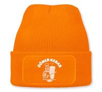 Prozente Momente Döner Kebab - Beanie | Strickmütze | Wollmütze | Beanie mit Druck | lustige Sprüche | Apres-Ski | Winter (DE/NL/SE/PL, Alphanumerisch, Einheitsgröße, Orange)
