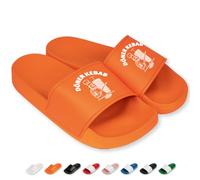 Prozente Momente Döner Kebab - Lustige Badelatschen für Herren & Damen - Bequeme Schlappen & Hausschuhe für Strand, Pool und Dein Malle-Outfit | Orange Gr. 41