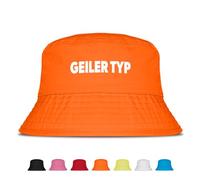 Prozente Momente Geiler Typ - Fischerhut | Anglerhut | Sonnenhut | Sommer | Malle | lustige Sprüche | OneSize | Malle | Urlaub | Orange