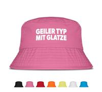 Prozente Momente Geiler Typ mit Glatze - Fischerhut | Anglerhut | Sonnenhut | Sommer | Malle | lustige Sprüche | OneSize | Malle | Urlaub | Pink