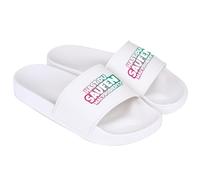 Prozente Momente Hast du Saufen mal probiert? - Lustige Badelatschen für Herren & Damen - Bequeme Schlappen & Hausschuhe für Strand, Pool und Dein Malle-Outfit | Weiß Gr. 42