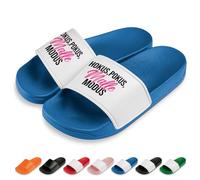 Prozente Momente Hokus, Pokus, Malle Modus Badelatschen | Slipper | Schlappen | Hausschuhe | Pantoletten | Unisex | Malle | Party | rutschfest | Blau | Größe 44