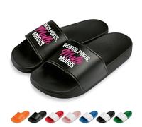 Prozente Momente Hokus, Pokus, Malle Modus Badelatschen | Slipper | Schlappen | Hausschuhe | Pantoletten | Unisex | Malle | Party | rutschfest | Schwarz | Größe 37