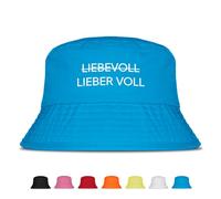 Prozente Momente Lieber Voll - Lustiger Fischerhut für JGA, Mallorca & Party - Anglerhut für Männer & Frauen - Festival Sommerhut (Blau)