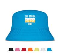 Prozente Momente Oh Schon Bier Uhr Fischerhut | Anglerhut | Sonnenhut | Sommer | Party | Lustige Sprüche | OneSize | Malle | Urlaub (Blau)