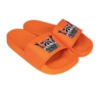 Prozente Momente Pedro - Lustige Badelatschen für Herren & Damen - Bequeme Schlappen & Hausschuhe für Strand, Pool und dein Malle-Outfit | Orange Gr. 41