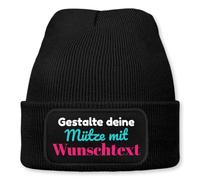 Prozente Momente Personalisiertes Beanie | Strickmütze | Wollmütze | Beanie mit Druck | lustige Sprüche | Apres-Ski | Winter | Schwarz