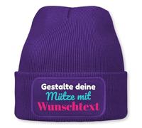 Prozente Momente Personalisiertes Beanie | Strickmütze | Wollmütze | Beanie mit Druck | lustige Sprüche | Apres-Ski | Winter (DE/NL/SE/PL, Alphanumerisch, Einheitsgröße, Violett)