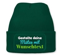 Prozente Momente Personalisiertes Beanie | Strickmütze | Wollmütze | Beanie mit Druck | lustige Sprüche | Apres-Ski | Winter (DE/NL/SE/PL, Alphanumerisch, Einheitsgröße, Dunkelgrün)