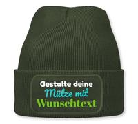 Prozente Momente Personalisiertes Beanie | Strickmütze | Wollmütze | Beanie mit Druck | lustige Sprüche | Apres-Ski | Winter (DE/NL/SE/PL, Alphanumerisch, Einheitsgröße, Olive)