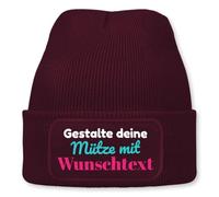 Prozente Momente Personalisiertes Beanie | Strickmütze | Wollmütze | Beanie mit Druck | lustige Sprüche | Apres-Ski | Winter (DE/NL/SE/PL, Alphanumerisch, Einheitsgröße, Dunkelrot)