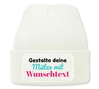 Prozente Momente Personalisiertes Beanie | Strickmütze | Wollmütze | Beanie mit Druck | lustige Sprüche | Apres-Ski | Winter | Weiss