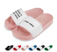 Prozente Momente Schaun ma mal was Wird Badelatschen | Slipper | Schlappen | Hausschuhe | Pantoletten | Unisex | Urlaub | Malle | JGA | rutschfest | Rosa | Größe 42