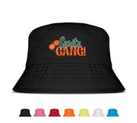 Prozente Momente Spritz Gang - Lustiger Fischerhut - Der perfekte Sonnenhut für Herren & Damen - Ideal als Malle-Outfit, Party-Accessoire & Festival-Eimerhut für den Strand | Farbe Schwarz