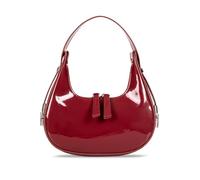 Prpeko Mini Umhängetasche Halbmond Retro Y2k 90er Hobo Handtaschen Unterarm Geldbörse Tasche Mode Clutch Geldbörsen für Frauen, Burgunder
