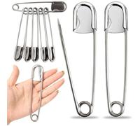 Prterver 15 Stück Schwere Edelstahl Sicherheitsnadeln 5 Große Wäscheklammern zum Nähen, für Mode, Quilten