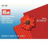 Prym 021199 Stecknadeln, 0,65 x 22mm, silberfarbig, Eisen, 22 x 0,65mm