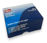 Prym 024164 Stecknadeln, 0,60 x 34mm, silberfarbig, 500g, Pappdose