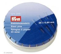 Prym 024299 Stecknadeln, 0,60 x 30mm, silberfarbig, 35g, Metalldose