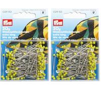 Prym 029153 Glaskopfnadeln, 0,60 x 43mm, gelb, 20g (Packung mit 2)