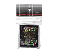 Prym Glaskopfnadeln, 0,80 x 48mm, bunt, 30g, Stahl, 48 x 0,8mm