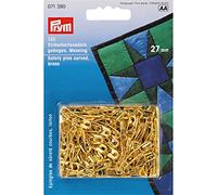Prym 071390 Sicherheitsnadeln gebogen, Nr.1, 27mm, goldfarbig, Messing