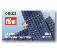Prym Sicherheitsnadeln, Stahl, Silber, 27/38 / 50 mm, silberfarbig, 12 Stück, DOS
