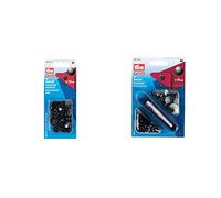 Prym 100263 390327 Nähfrei-Nachfüllp. für 390302 Nähfrei-Druckknopf Anorak Messing 15 mm brüniert & 390302 Nähfrei-Druckknopf Anorak Messing 15 mm brüniert, metal