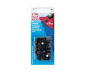 Prym 100263 390327 Nähfrei-Nachfüllp. für 390302 Nähfrei-Druckknopf Anorak Messing 15 mm brüniert