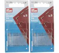 Prym 121304 Nähnadeln halblang ST 9 0,60 x 28 mm silberfarbig (Packung mit 2)