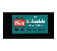 Prym 124167 Sticknadeln ohne Sp. ST 20 1,00 x 43 mm silberfarbig, Silber