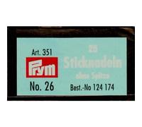 Prym 124174 Sticknadeln ohne Sp. ST 26 0,60 x 34 mm silberfarbig, silber