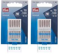 Prym 154164 Nähmaschinennadeln Standard, 130/705, No. 70-100, Sortiert, Stahl, silberfarbig (Packung mit 2)