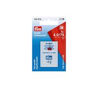 Prym 154913 Doppel-Nähmaschinennadel Stretch, 130/705, No. 75/4,0 mm, Silberfarbig