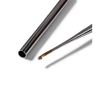 Prym 175623 Häkelnadeln Record Soft-Griff 1,00 mm silberfarbig Garn-Häkelnadel, Stahl, 1 mm