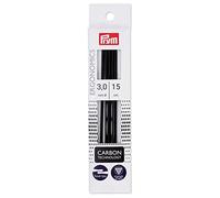 Prym 194182-1 Stricknadeln, Kunststoff, schwarz, 3 mm