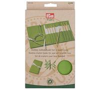 Prym Wollhäkelnadel-Set in Nadeltasche Bambus (Stärken 3,5-8,0 mm)